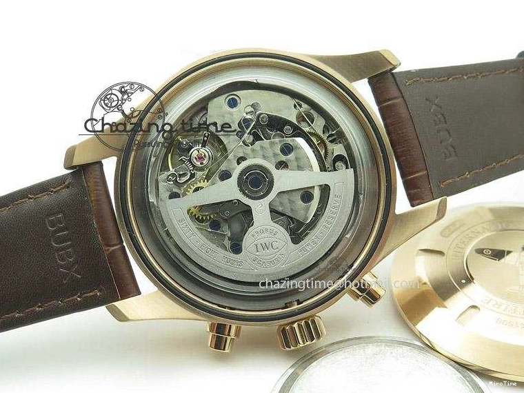 MIROTIME 0329 Pilot Chrono RG 3878 ZF Best Edition Grey Dial On Brown Leather Strap A UrbanChic 7330